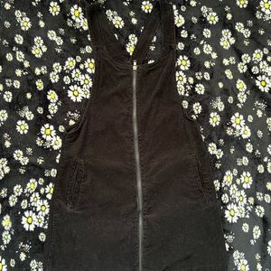 corduroy zip-up dress